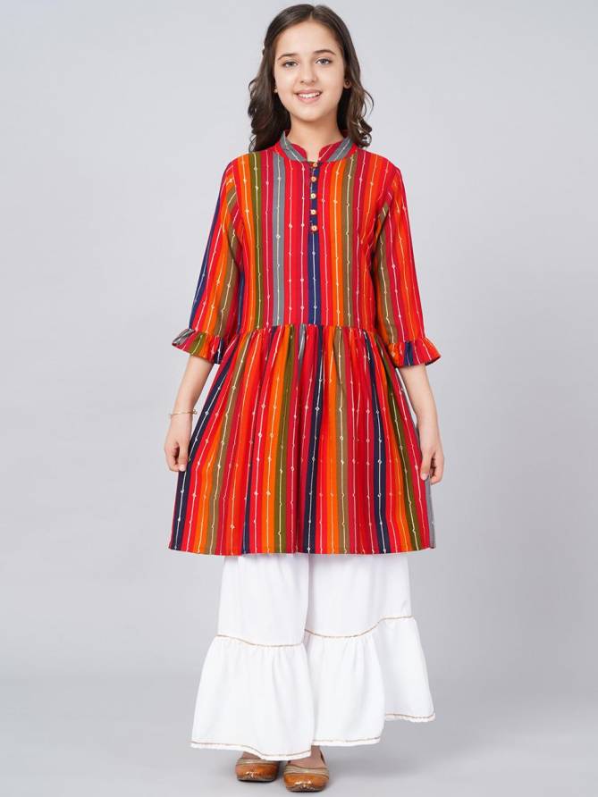 Aakruti 37 Girls Festive Wear Kurti With Sharara Wholesale Kids Catalog
